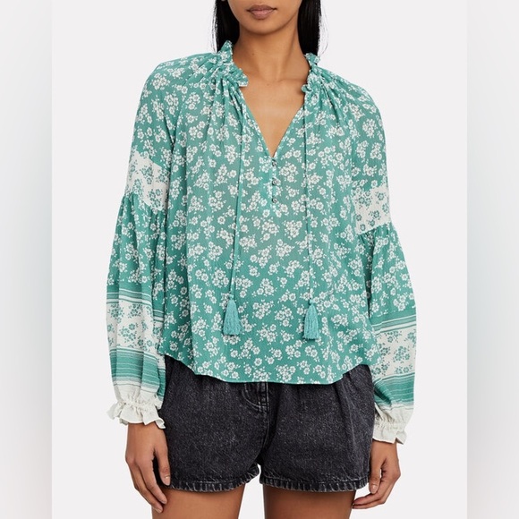 VERONICA BEARD
Kalina Floral Silk Peasant Blouse (T1) - Picture 1 of 9